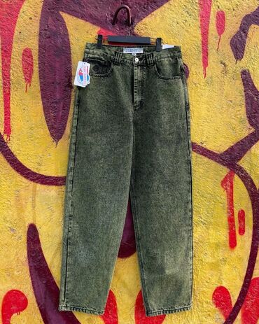 джинсы утепленные: Джинсы S (EU 36), цвет - Зеленый