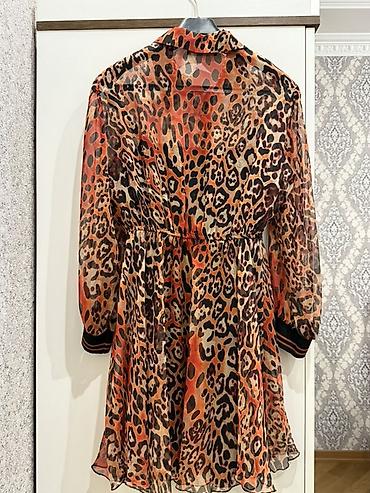 ucuz don: Leopar naxışlı şifon don 🐆🧡 Narıncı, qəhvəyi və qara tonlarda, yüngül — 2