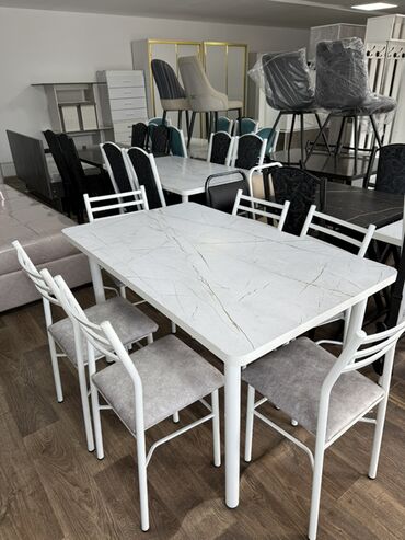 Кухонные столы и стулья: Кухонный стол и стул, цвет - Серый — 35