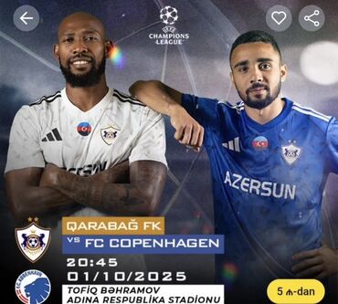 принт на футболку баку: UEFA Çempionlar Liqası oyunu üçün rəsmi bilet. - Qarabağ FK vs FC