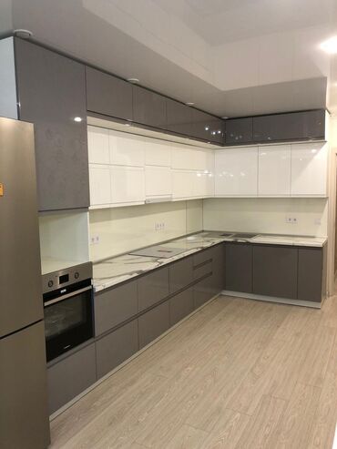 Sifarişlə mətbəx mebeli: Sifarişlə mətbəx dəsti, Özü çəkən petlələr, MDF, Kredit yoxdur, Pulsuz çatdırılma — 28