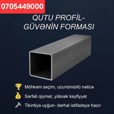 Profillər, şvellerlər: Qutu Profil – Iron Trade MMC Müxtəlif ölçülərdə, yüksək möhkəmliyə — 14