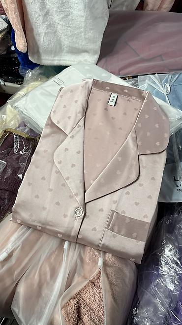 Пижамы: Шелковая пижама - Модель: классический комплект из атласного шелка с — 10