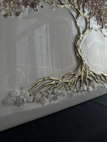 3 d силиконовые буквы: Объёмная картина «Дерево Изобилия » в технике resin art. Размер — 6