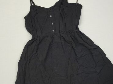 sukienki czarna z rozcięciem: Sukienka, S, H&M, stan - Dobry