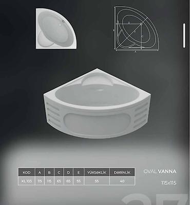 hovsan hamam: Yeni Vanna, Akril, 90x90 sm, Ödənişli çatdırılma — 4
