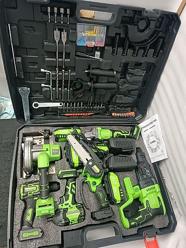 Наборы электроинструментов: Многофункциональный набор аккумуляторного электроинструмента 21V — 8