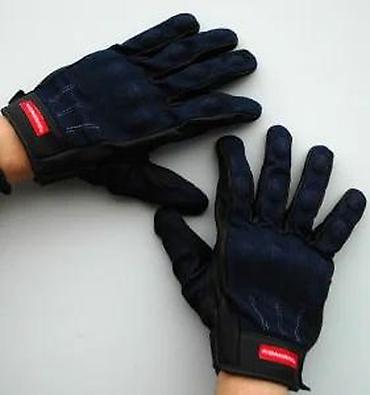 Oprema za bicikliste: Komine moto rukavice – teksas/leather hibrid - Gornji deo od tamnog — 10