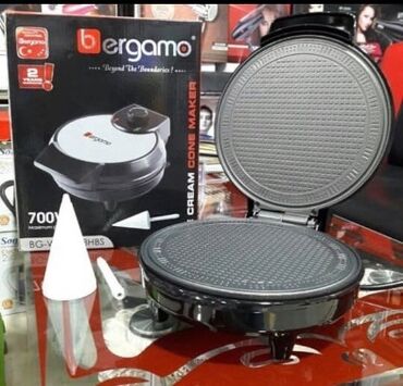 lavaş bişirən aparat: Vafli aparatı "Bergamo" ✅700 watt gücü ✅konus başlıq ✅indikator