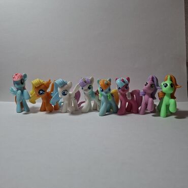 детский домик для кукол: Резиновые игрушки "my little pony". 8 шт. У каждой пони разная