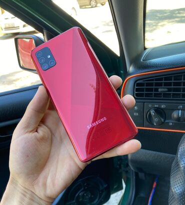 купить samsung galaxy s20 ultra: Samsung A51, Б/у, 64 ГБ, цвет - Красный, 2 SIM