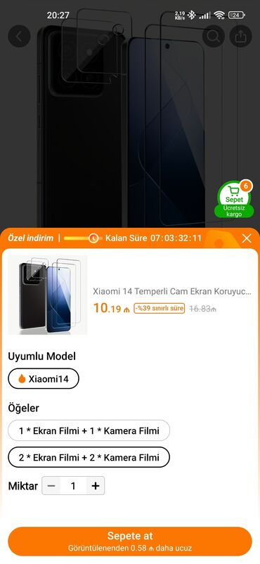 xiaomi 14 pro qiymet: Xiaomi 14 üçün həm ekran həm kamera qoruyucusu temudan alınıb özümdə