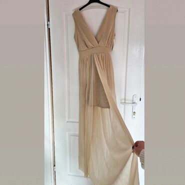 haljine za ples: M (EU 38), L (EU 40), One size, color - Beige, Oversize, With the straps