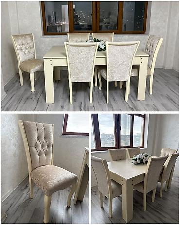 mega mebel: Masa dəsti 380₼. 6 oturacaqlıdır.Ünvan Razin. Sevil1 — 1
