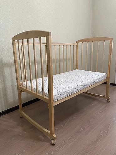 Другие товары для детей: Детская кровать 60х120 - 7000сом Березовое дерево, натуральный — 6