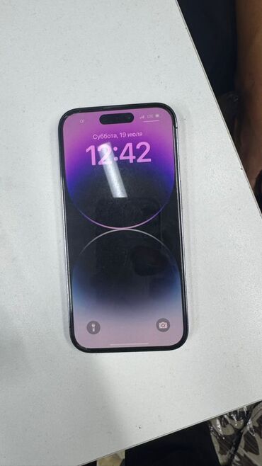 телефон айыфон: IPhone 14 Pro, Колдонулган, 128 ГБ, Куту, 100 %