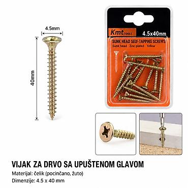 KMT Ekseri za lesonit pocinkovani u boji 9368299 - Namena: pribor za