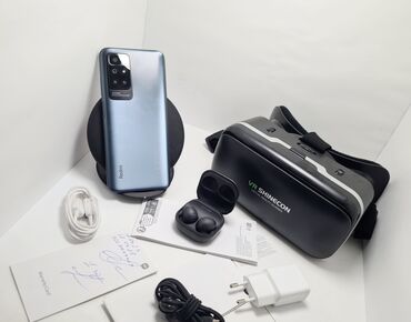 игровые телефоны до 20000: Redmi, Redmi Note 10, Колдонулган, 256 ГБ, түсү - Кара, 1 SIM, 2 SIM, eSIM