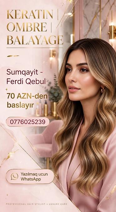 masaj sumqayitda: Qadın saç ustaları | Keratin — 3