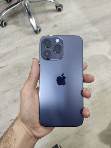 Apple iPhone: IPhone 14 Pro Max, 256 GB, Black Titanium, Qırıq
