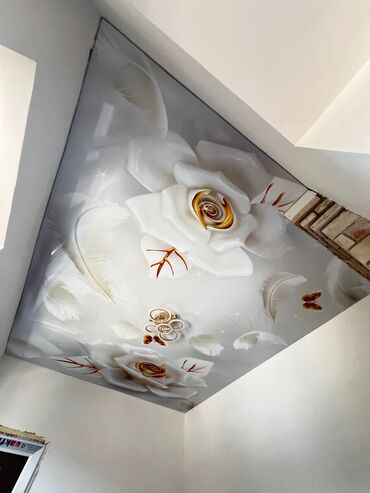 Натяжной потолок: Натяжной потолок Глянцевое, Матовое, 3D потолки Монтаж — 9