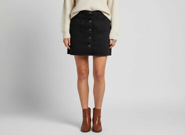 czarne spódniczka skórzane: Women`s skirt, size S