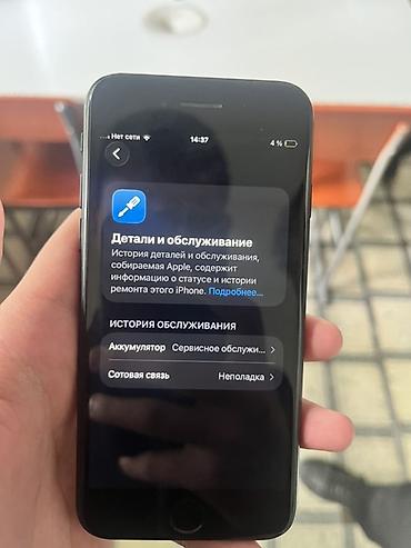 IPhone SE 2022, 64 ГБ, черный .Только через вайфай сотовая связь не