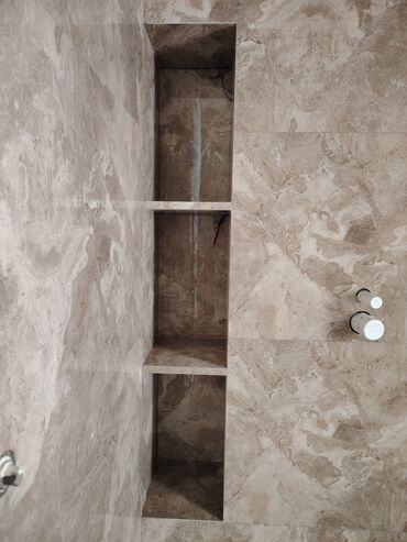 Plitə işləri: Peşəkar kafel-metlax və mərmərə bənzər porselen plitələrin döşənməsi — 4