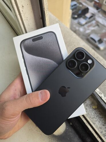 Apple iPhone: IPhone 15 Pro, Б/у, 256 ГБ, Black Titanium, Коробка, 90 %