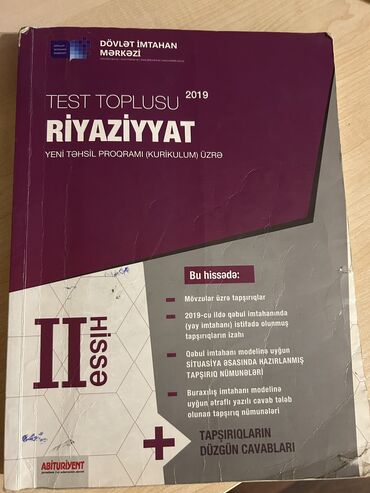 riyaziyyat dusturlari: Riyaziyyat 2 ci hisse seliqeli istifade olunub demek olarki