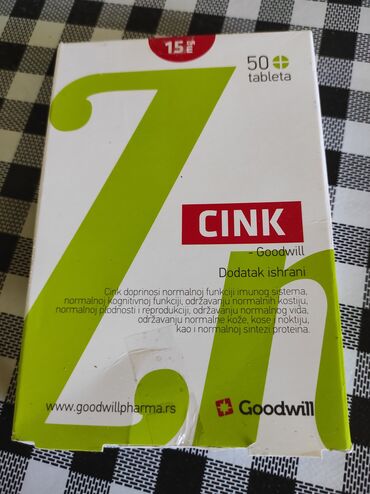 Vitamini CINK . 50 kom u kutiji u roku