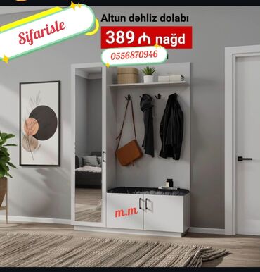 Dolablar: Yeni, Açılan, 2 qapılı Düz dolab, Dəhliz dolabı, Azərbaycan — 12