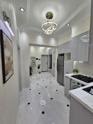 susə satisi: Mənzilin təsviri - Şəhər panoramalı geniş balkon: gecə işıqlı park və — 8