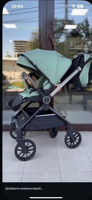 детский мотоцикл от 3 лет: Коляска, цвет - Черный, Новый