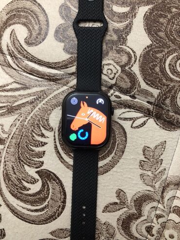 Другие смарт-часы: Смарт‑часы с прямоугольным сенсорным дисплеем и черным плетеным — 1