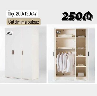 divan ikinci el: Mebel dəsti – müxtəlif modellər 1) 3 qapılı paltar şkafı - Rəng: ağ - — 1