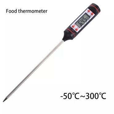 elektron qızdırma ölçən: Termometr Qida termometridir -50 ---- 300 dereceye qeder tempraturu