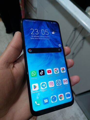 телефоны флай fs507: Honor 9X, 128 GB, rəng - Qara, Barmaq izi