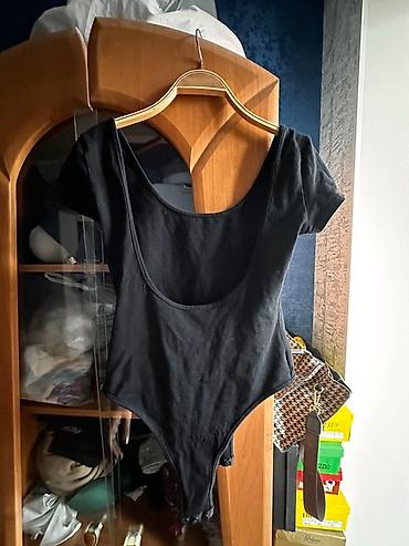pull and: Черный базовый боди с коротким рукавом. - Материал: плотный трикотаж — 4