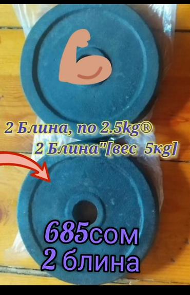 гантели литые: 2️⃣ БЛИНА ПО, 2️⃣,5️⃣КГ, 5️⃣кг ВЕС 665c пара 5кг,. Пара — 1