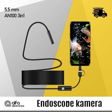 Foto və videokameralar: Endoskop kamera "AN100 Sərt kabel" 1Metr Endoskop kamera AN100 Hard