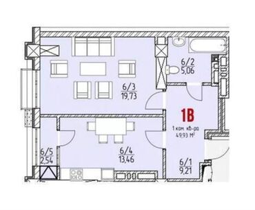 квартира мадина базар: 1 комната, 50 м², Элитка, 16 этаж, Дизайнерский ремонт