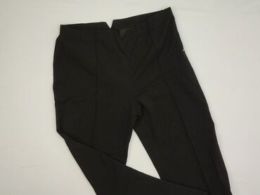 jeansy ze ściągaczami damskie: Material trousers for women, size L (EU 40)