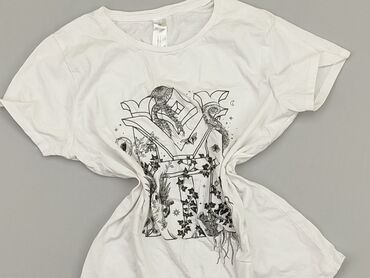 białe gładki t shirty damskie: T-shirt, M (EU 38), condition - Good