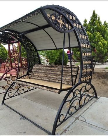 Sifarişlə bağ yelləncəkləri: Metal EN MMC olaraq istədiyiniz forma və ölçüde demir işlerinin — 12