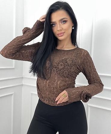 Bluze: 🔥Čipkana bluza sa dugim rukavima i efektom providnosti
✅2100 din — 5