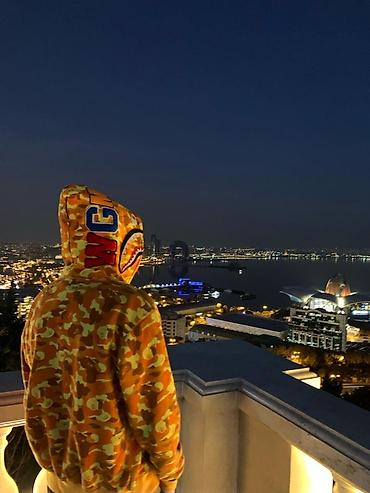 esger geyimi: BAPE Shark Hoodie – narıncı kamuflyaj TAM ORGİNALDİ 150 AZN ALINIB — 1