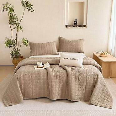 постельное бельё: Стеганый комплект для спальни LINXI HOME из 100% вареного хлопка — 2