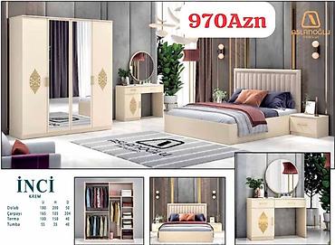Yataq otağı dəstləri: İkinəfərlik çarpayı, Dolab, Termo, Tumba, Yeni — 58