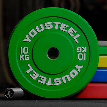 1010: Бамперные блины YouSteel для штанги 50 мм олимпийский Цена за пару — 1